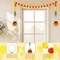 Artificial Marigold Garland with Bells Leaves Long Strands Diwali Decorations for Home Party Door Mantel Artificial Marigold Flowers Hanging for All Year Party Decoration (deep Orange)